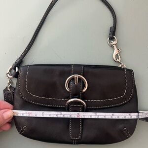 Coach Black Leather Wristlet
